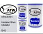 Preview: Mitsubishi, Hessen Blue Metallic, B45: 500ml Lackdose + 500ml Klarlack + 250ml Härter - Set, von ATW Autoteile West.